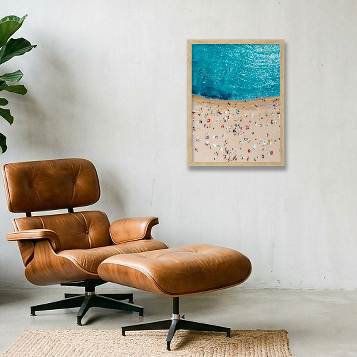 Frontière méditerranéenne  — 30×40cm, 12×16" Oak Frame