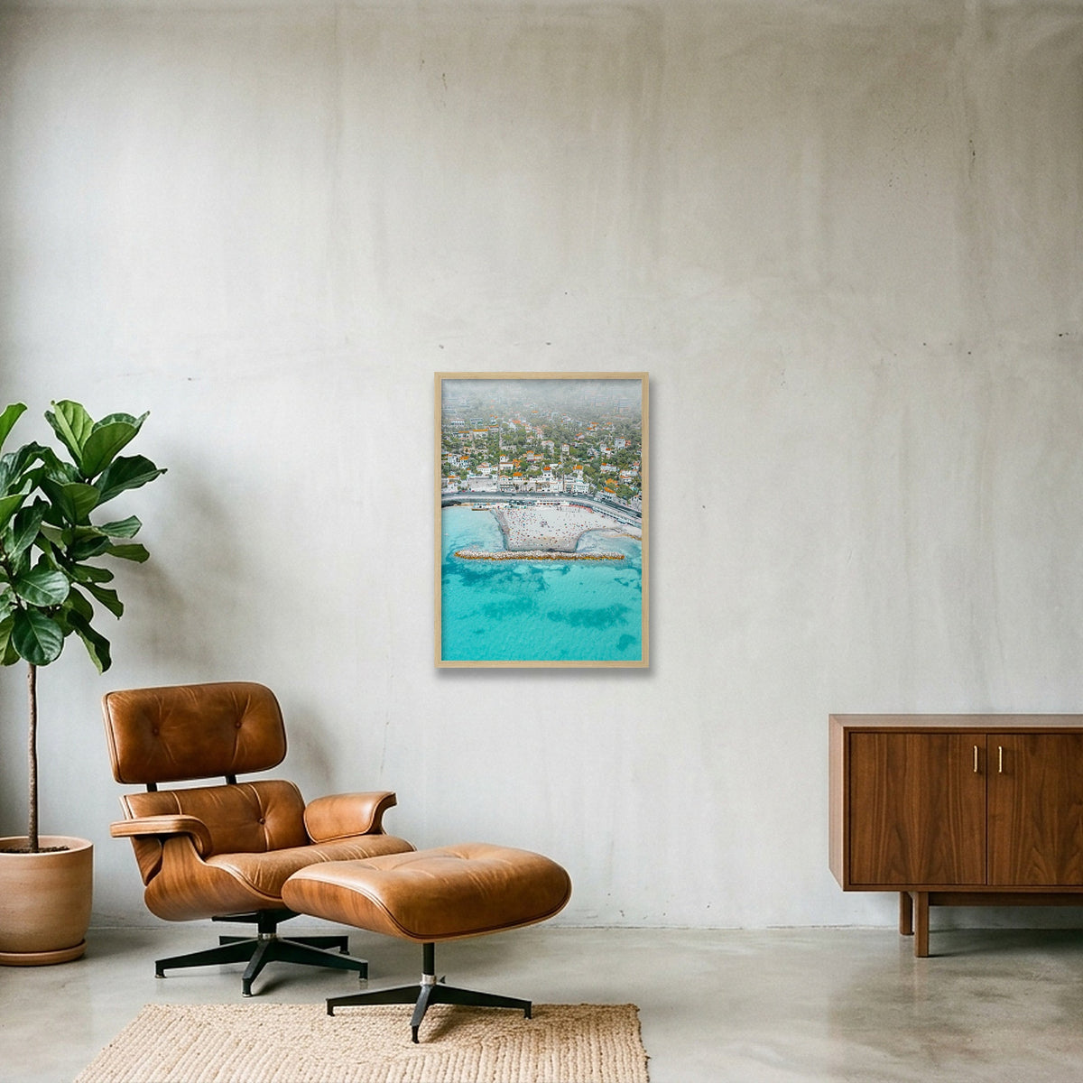 Latitude Bleue — 42×59cm, 17×23" Oak Frame