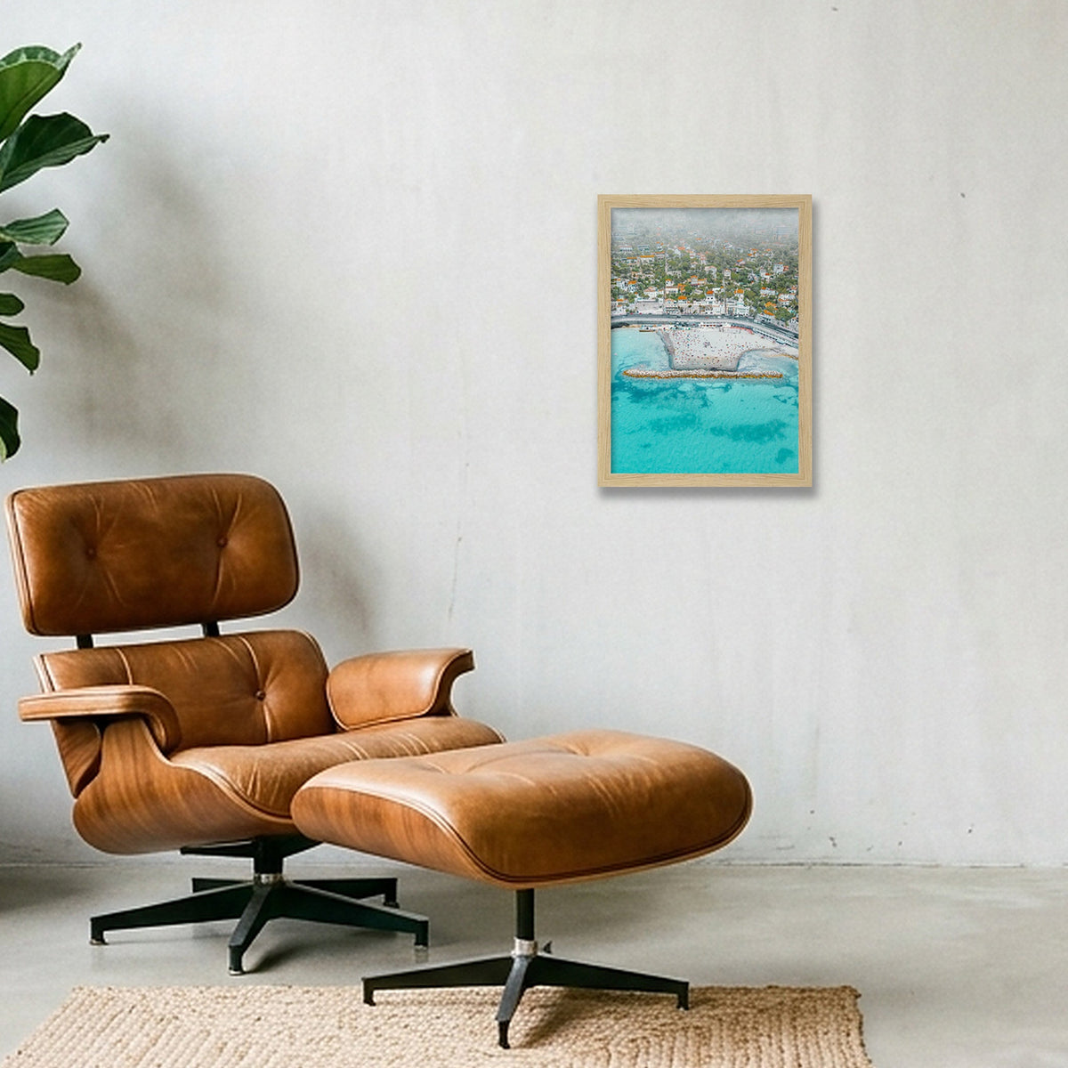 Latitude Bleue — A4 (21×30cm, 8×12") Oak Frame
