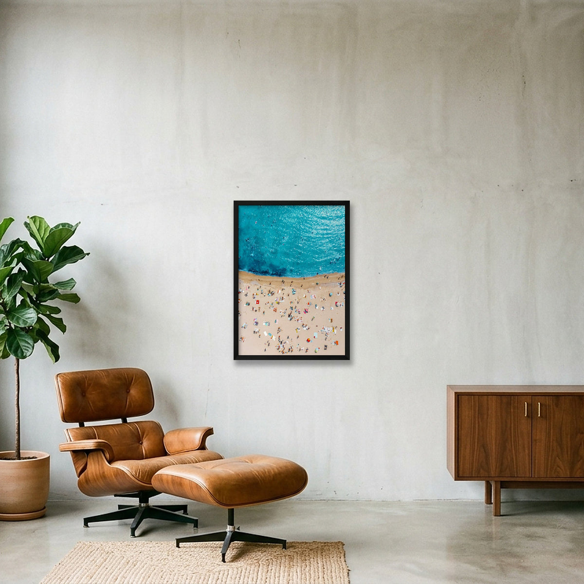 Frontière méditerranéenne  — 42×59cm, 17×23" Black Frame