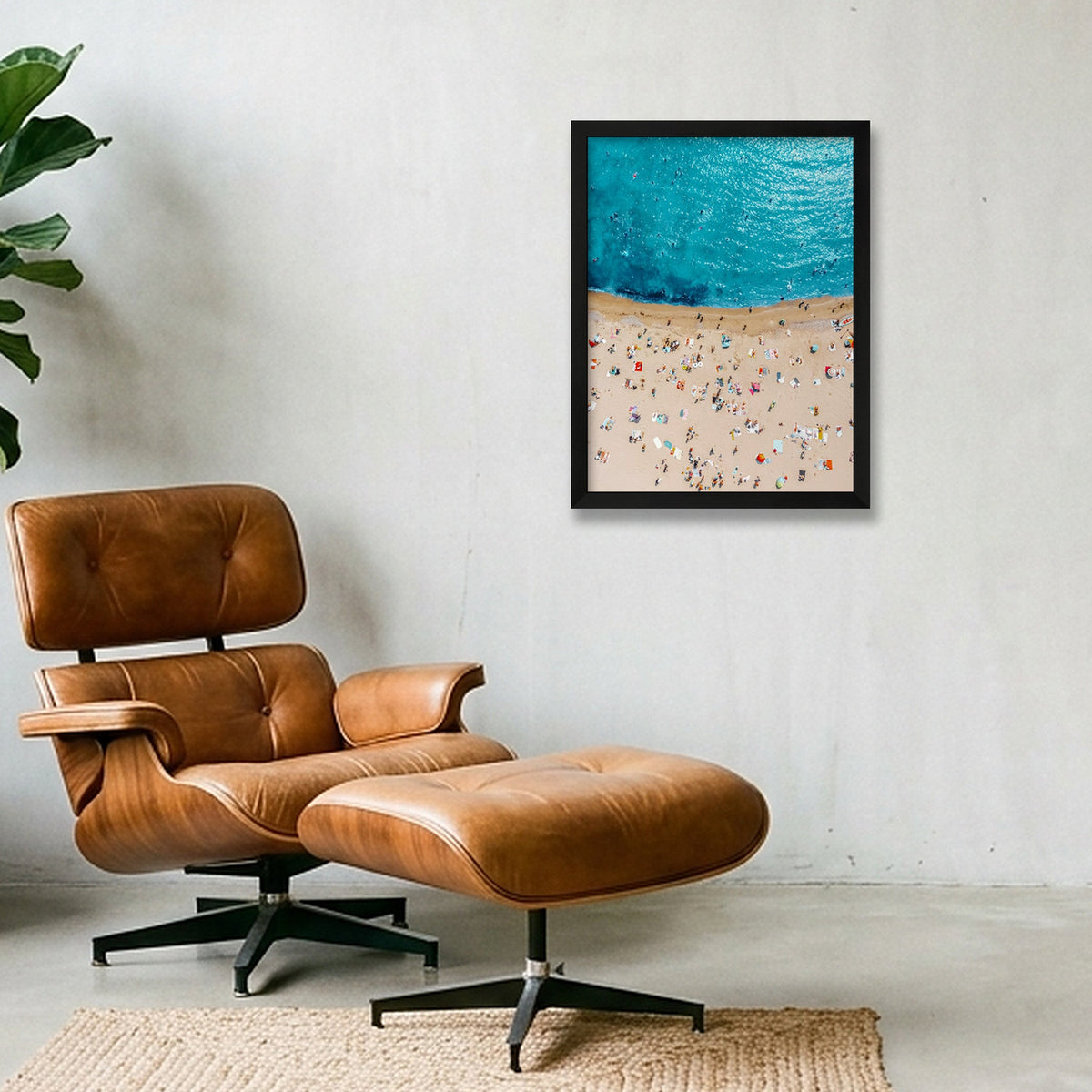 Frontière méditerranéenne  — 30×40cm, 12×16" Black Frame