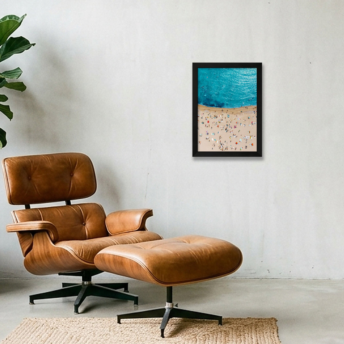 Frontière méditerranéenne  — A4 (21×30cm, 8×12") Black Frame