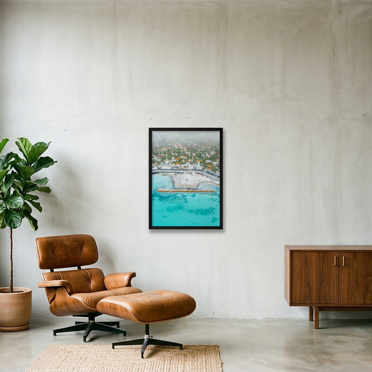 Latitude Bleue — 42×59cm, 17×23" Black Frame