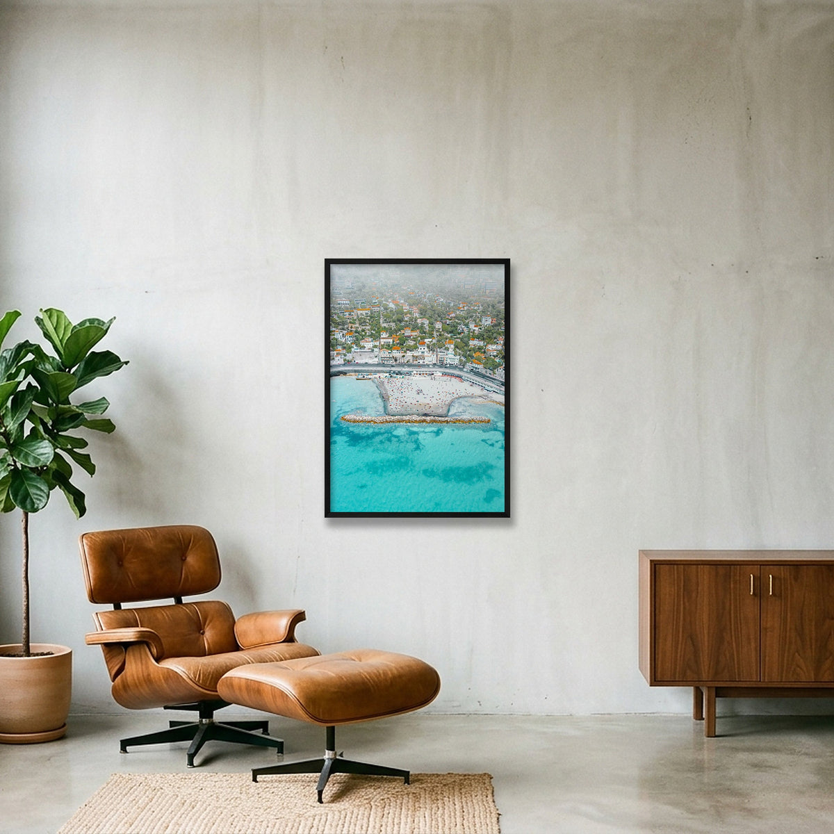Latitude Bleue — 59×84cm, 23×33" Black Frame